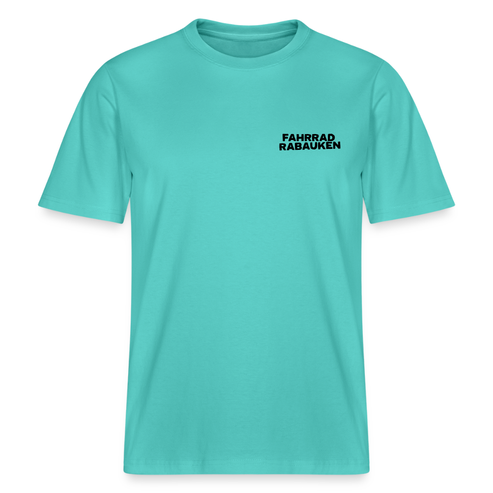 Organic T-Shirt Fahrradrabauken - pool blue