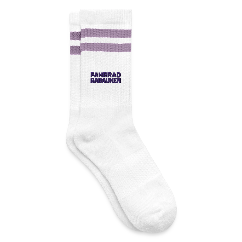 Tennissocken Stick Fahrradrabauken Puple - Weiß/Flieder 