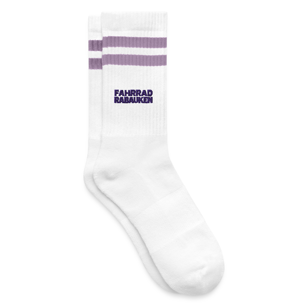 Tennissocken Stick Fahrradrabauken Puple - Weiß/Flieder 