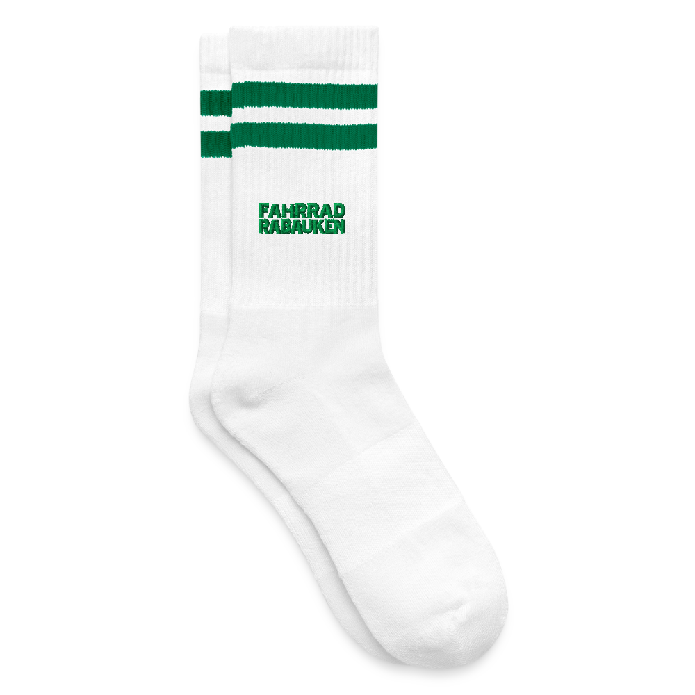 Tennissocken Stick Fahrradrabauken Green - Weiß/Grün