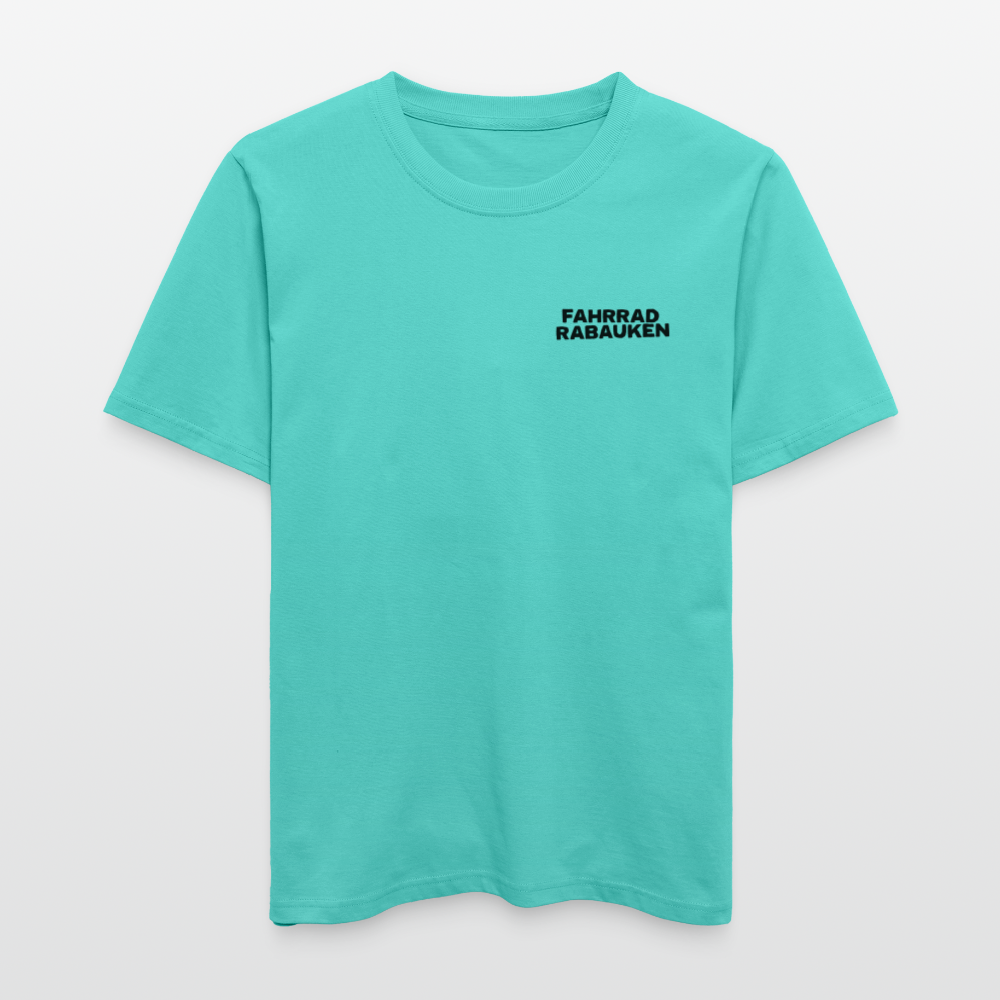 Organic T-Shirt Fahrradrabauken - pool blue