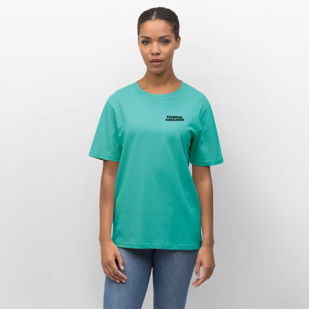 Organic T-Shirt Fahrradrabauken - pool blue