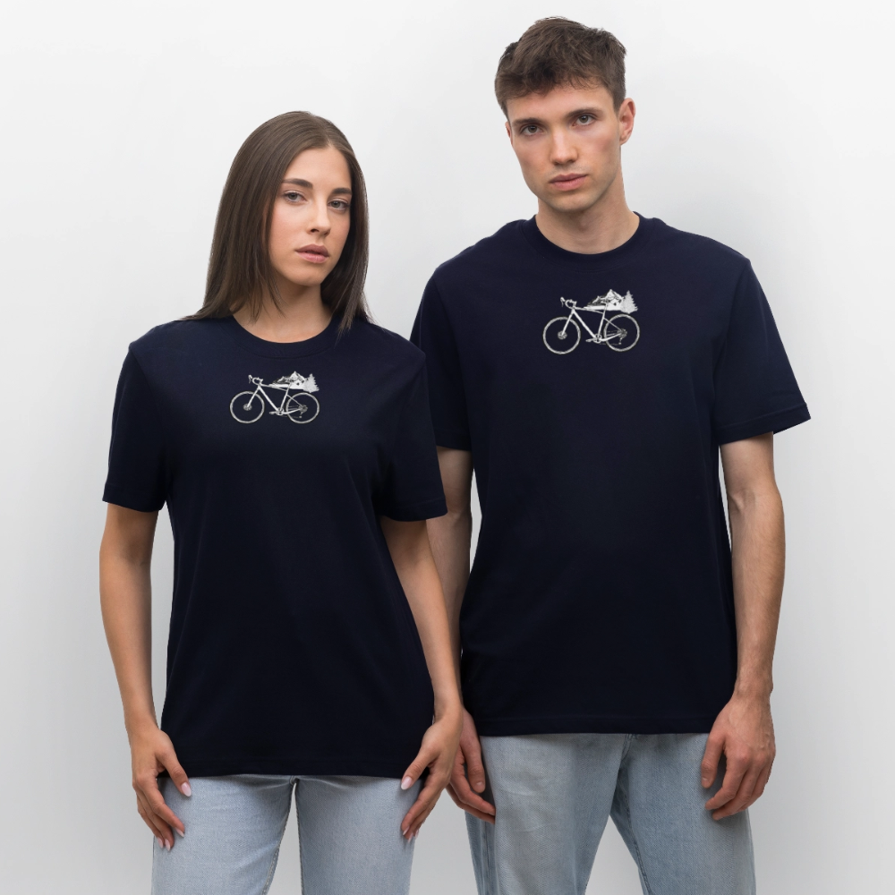 Relaxed Fit Unisex Organic T-Shirt Gravel - french navy