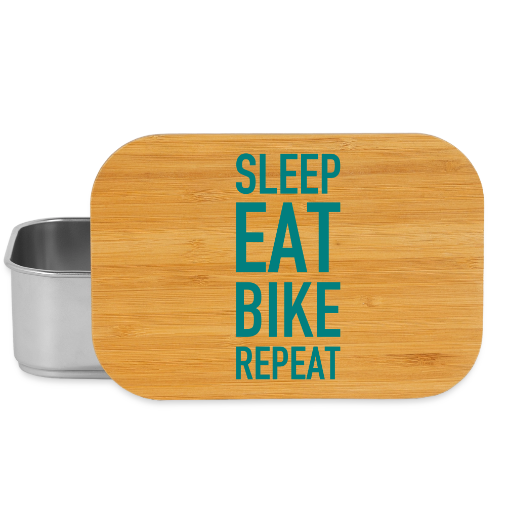 Lunch Box Sleep eat bike repeat - Silber