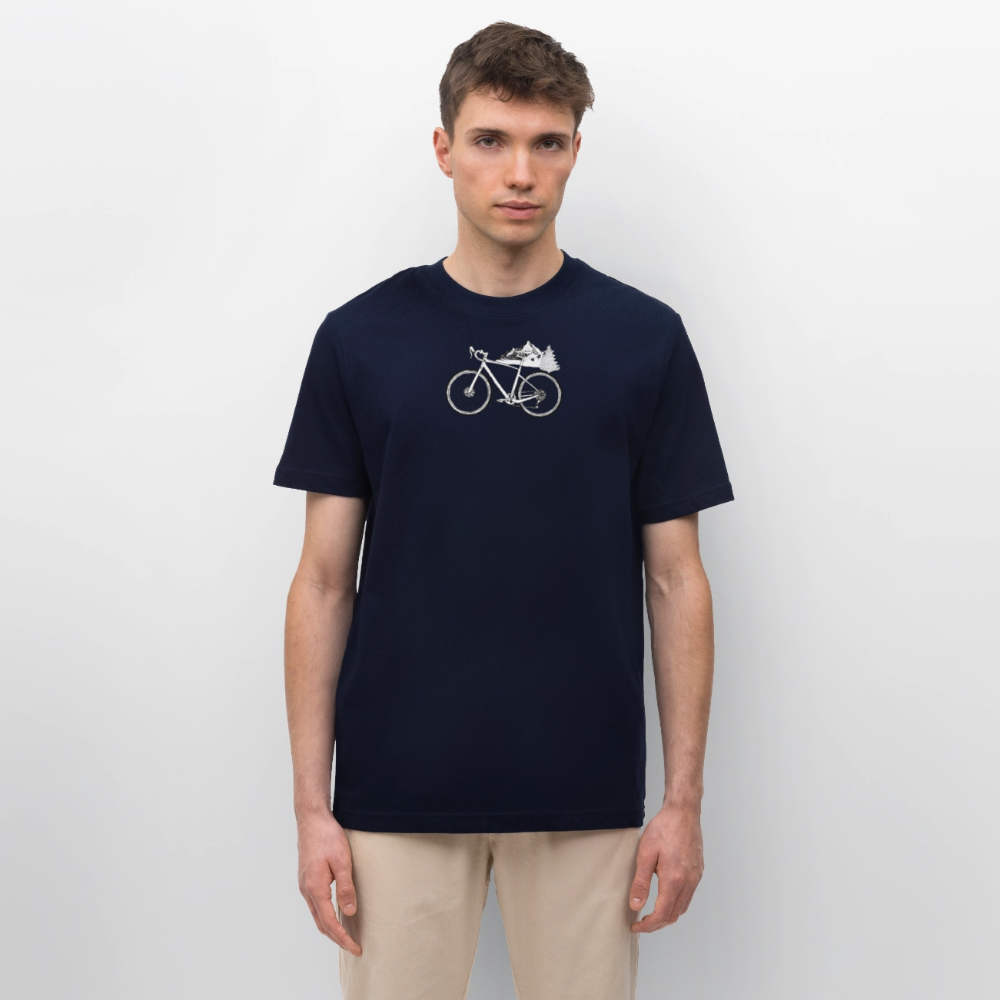 Relaxed Fit Unisex Organic T-Shirt Gravel - french navy