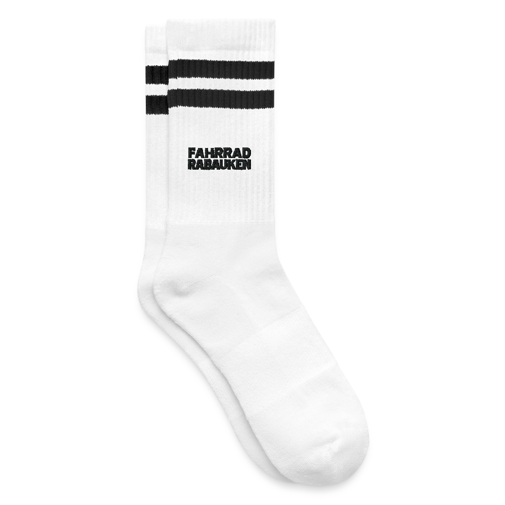 Tennissocken Stick - Fahrradrabauken - Weiß/Schwarz